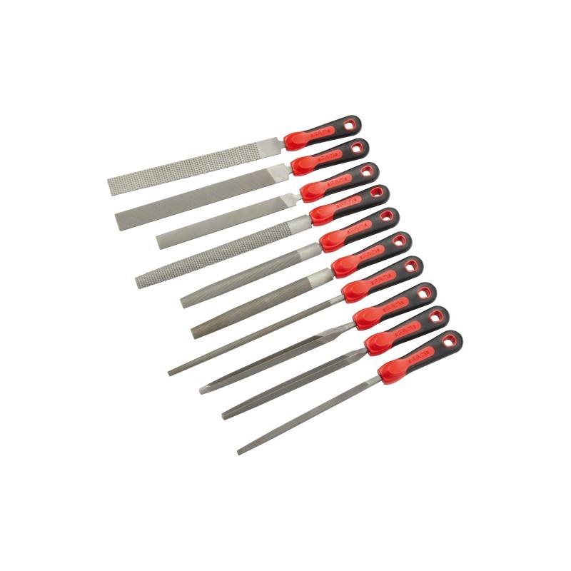 1 pcs - SAM, Bastard, Rasp Cut Engineers File Set With Soft-Grip Handle