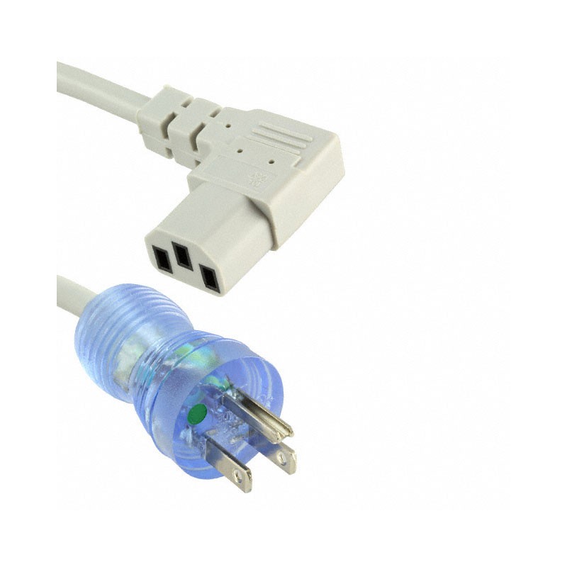 1 pcs : 240002-06 - CRD 18AWG NEMA5-15P - C13 RA 8'