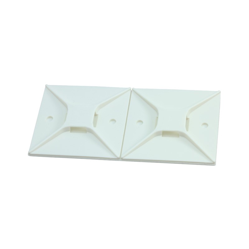 2 pcs : ABM4H-A-T - CABLE TIE HLDR QUAD ADH 2QTY2