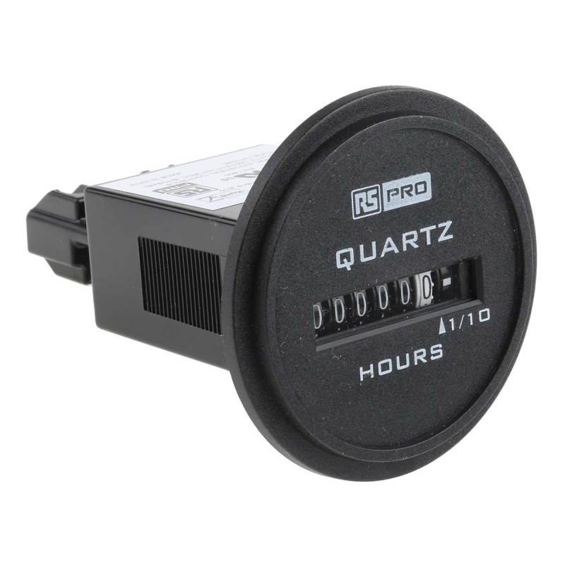 1 pcs - RS PRO Hour Meter Counter, 6 Digit, 50Hz, 10 - 80 V dc