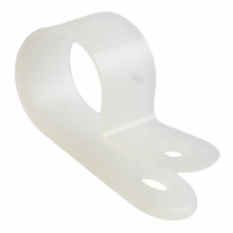 1 pcs : 7630 - CBL CLAMP P-TYPE WHITE FASTENER