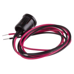 1 pcs - RS PRO Red Flashing LED Panel Mount Indicator, 24V dc, 12mm Mounting Hole Size, Lead Wires Termination