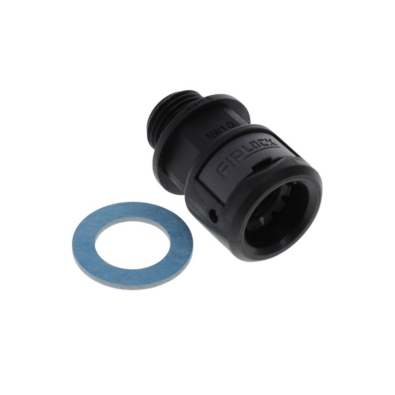 1 pcs : ASPA-10M16PB - FIPLOCK, FITTING STRAIGHT, NW10,