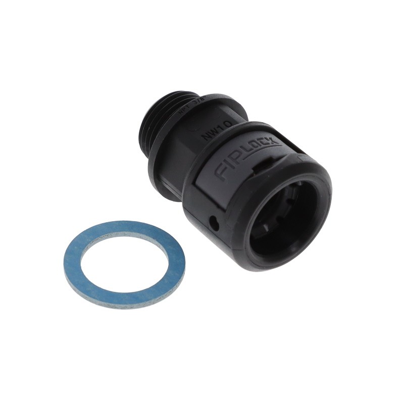 1 pcs : ASPA-10N01PB - FIPLOCK, FITTING STRAIGHT, NW10,