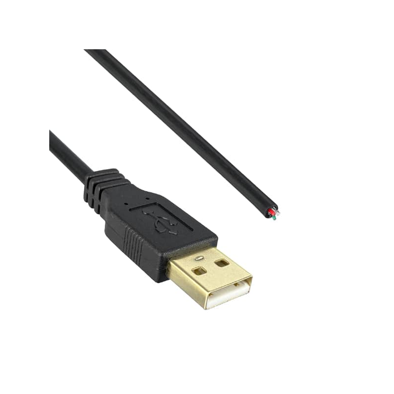 1 pcs : 3021029-16 - CBL USB2.0 A PLUG TO OPEN 16'