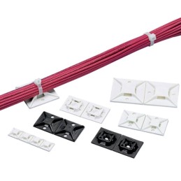 2 pcs : ABM112-A-C - CABLE TIE HLDR QUAD ADH 2QTY2