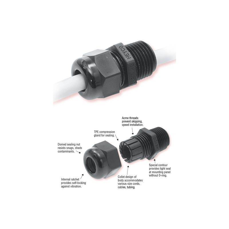 1 pcs : 3460 - CABLE GRIP 6.35-12.32MM 3/4' NPT