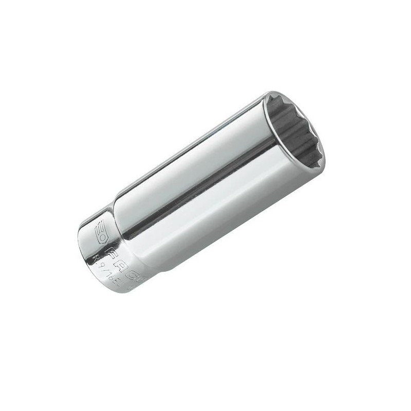 1 pcs - Facom 1/4 in Drive 9/32in Deep Socket, 12 point, 22 mm Overall Length