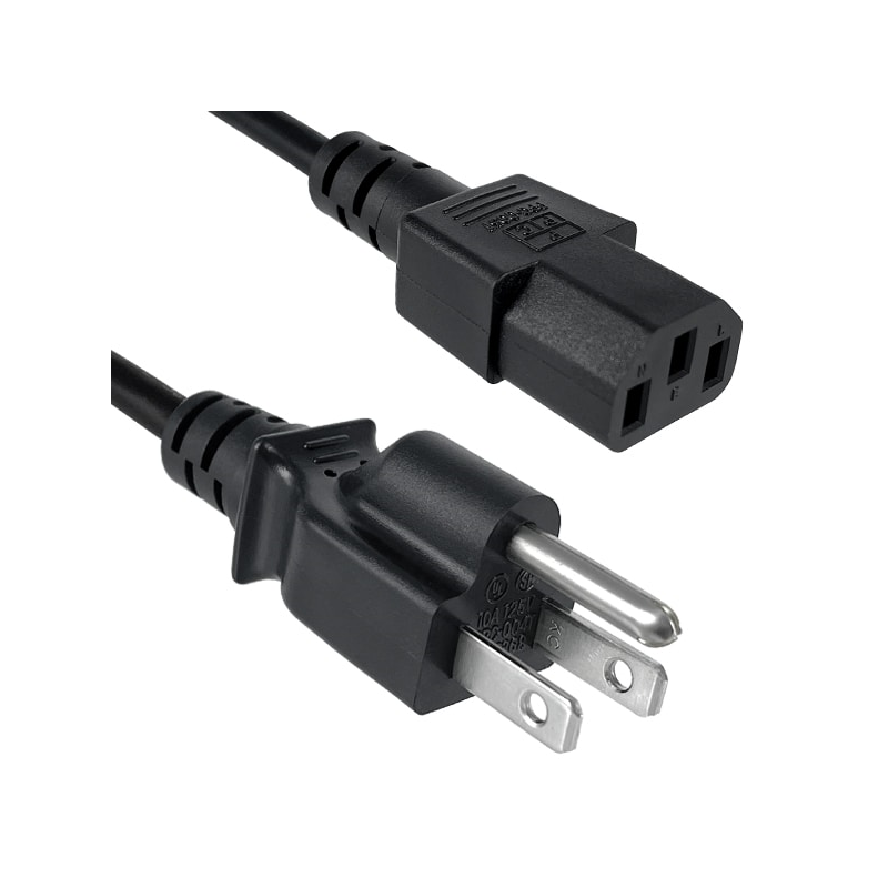 1 pcs : 412007-01 - CORD 18AWG NEMA5-15P-IEC320 6'