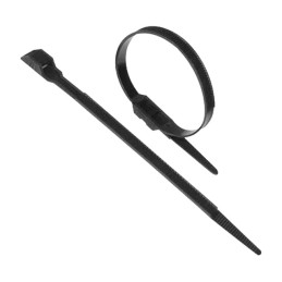 100 pcs : CTDL001A - CBL TIE DBL LOCK BLK 77LBS 5.2'