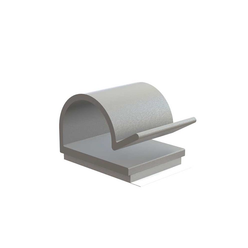 1 pcs : KKR-5A1-RT - CBL CLIP J-TYPE GRAY ADHESIVE