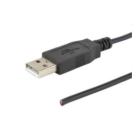 1 pcs : CBLT-UA-BC-1 - CBL USB2.0 A PLUG TO OPEN 3.28'