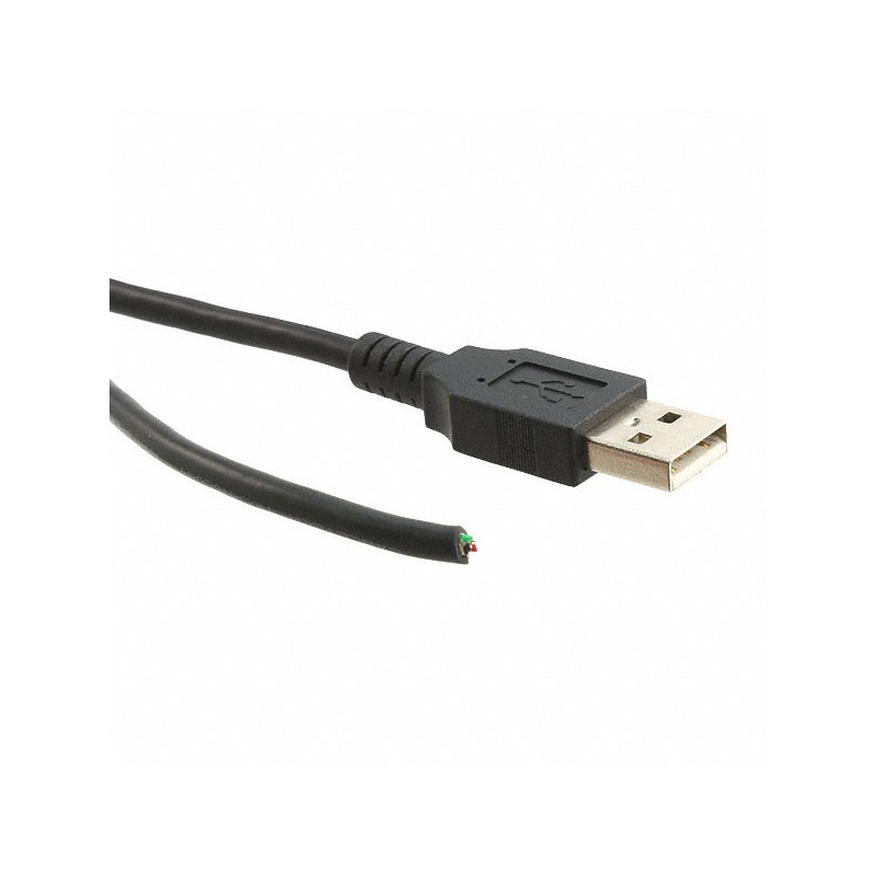 1 pcs : 3021017-10 - CBL USB2.0 A PLUG TO OPEN 10'