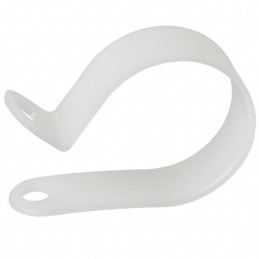 1 pcs : 7638 - CBL CLAMP P-TYPE WHITE FASTENER