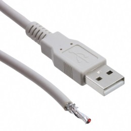 1 pcs : 102-1023-BE-00200 - CBL USB2.0 A PLUG TO OPEN 6.56'