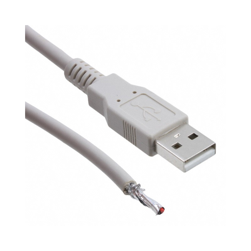 1 pcs : 102-1023-BE-00200 - CBL USB2.0 A PLUG TO OPEN 6.56'