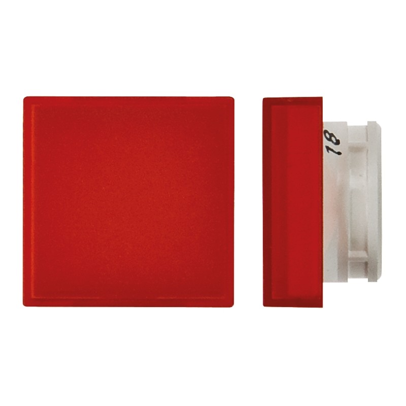 5 pcs - Omron Red Square Push Button Lens for Use with A16 Series LED/Incandescent Lamp Push Button Switch