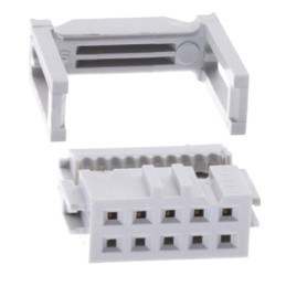 6 pcs - Amphenol Communications Solutions Quickie 10 Way Right Angle Cable Mount IDC Connector Socket, 2.54mm Pitch