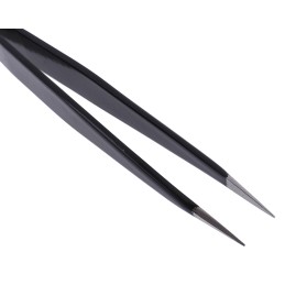 1 pcs - Bernstein 130 mm, Stainless Steel, Rounded, Tapering, Pointed, ESD Tweezers