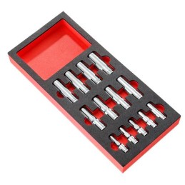 1 pcs - Facom Metric 1/2 in Deep Socket Set , 6 point