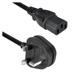 1 pcs : 370001-E01 - CORD BS1363A - IEC 320-C13 8.20'