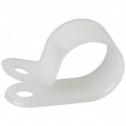 1 pcs : 7635 - CBL CLAMP P-TYPE WHITE FASTENER