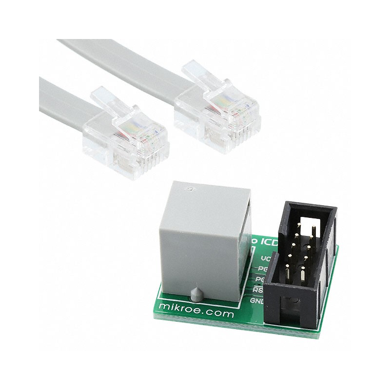 1 pcs : MIKROE-791 - MIKROPROG TO ICD2 & ICD3 ADAPTER