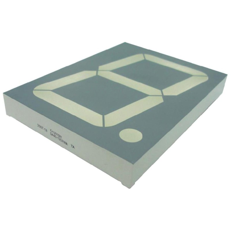 1 pcs - SC40-18SYKWA Kingbright 7-Segment LED Display, CC Yellow 450 mcd RH DP 101mm