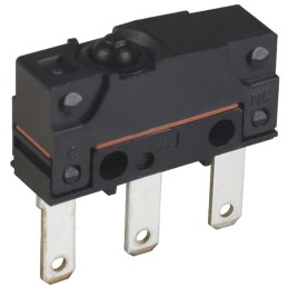 5 pcs - Omron Pin Plunger Micro Switch, Tab Terminal, 2 A @ 250 V ac, SPDT, IP67