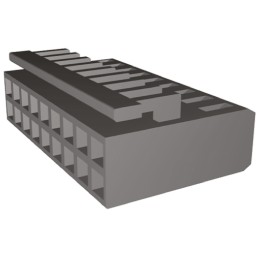 5 pcs - TE Connectivity, AMPMODU MOD IV Female Connector Housing, 2.54mm Pitch, 18 Way, 2 Row