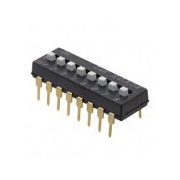 5 pcs - C & K 8 Way Through Hole DIP Switch SPST