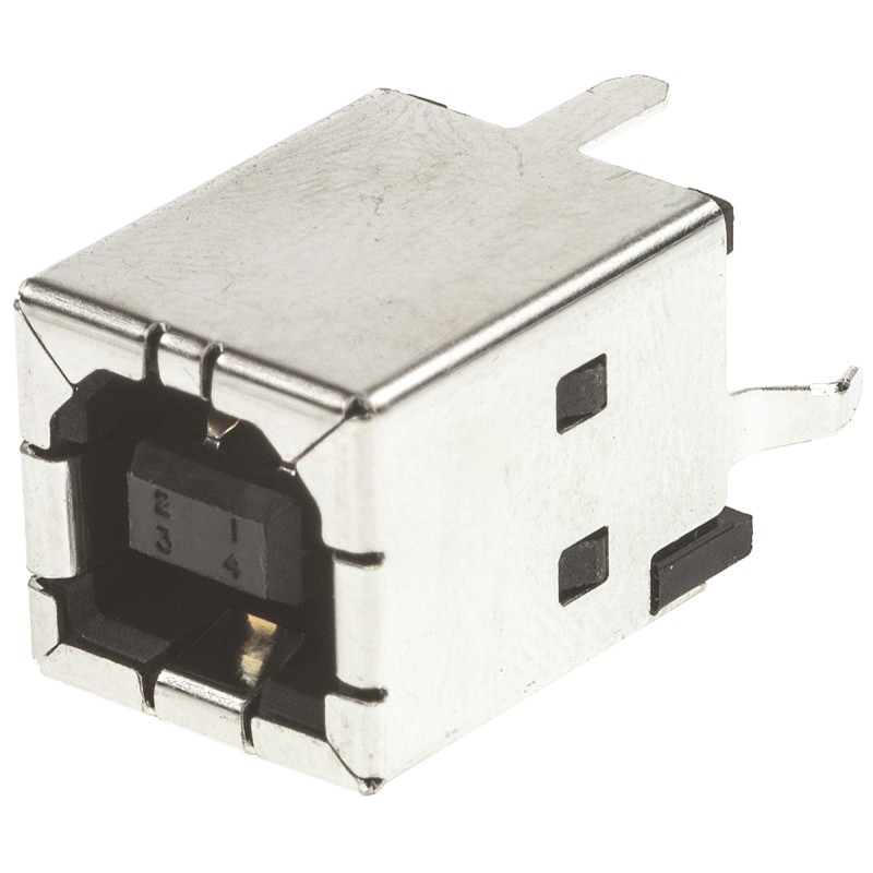 144 pcs - TE Connectivity Straight, Through Hole, Socket Type B USB Connector