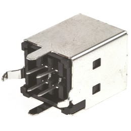 144 pcs - TE Connectivity Straight, Through Hole, Socket Type B USB Connector