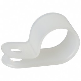 1 pcs : 7634 - CBL CLAMP P-TYPE WHITE FASTENER