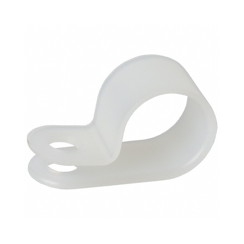1 pcs : 7634 - CBL CLAMP P-TYPE WHITE FASTENER