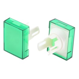 5 pcs - Omron Green Rectangular Push Button Lens