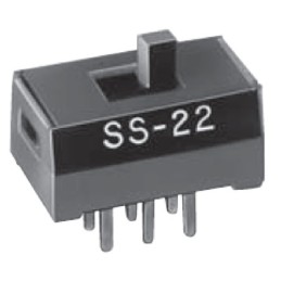 5 pcs - NKK Switches PCB Slide Switch DPDT Latching 100 mA Top