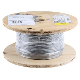 1 Reel of 100 M - Alpha Wire Alpha Essentials Control Cable, 2 Cores, 0.81 mm², Screened, 100m, Grey PVC Sheath, 18 AWG