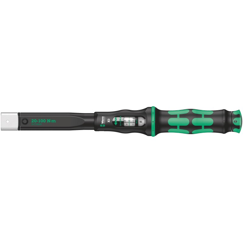1 pcs - Wera Click-Torque X 3 Click Torque Wrench, 20 - 100Nm, Square Drive, 9 x 12mm Insert
