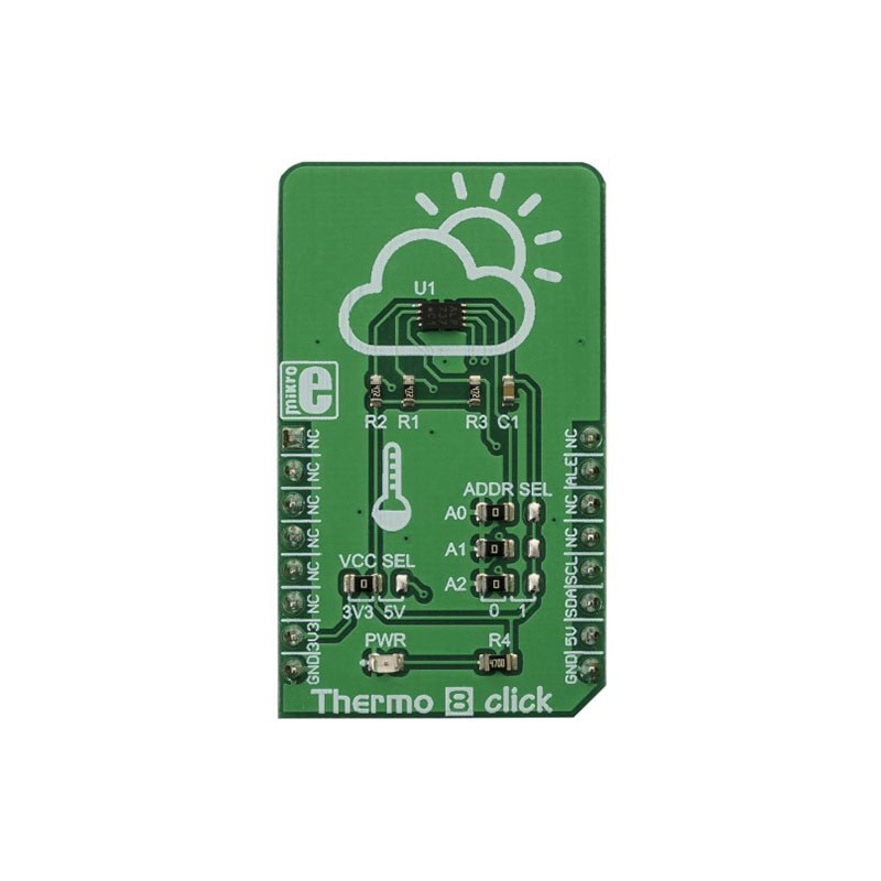 1 pcs : MIKROE-3290 - THERMO 8 CLICK