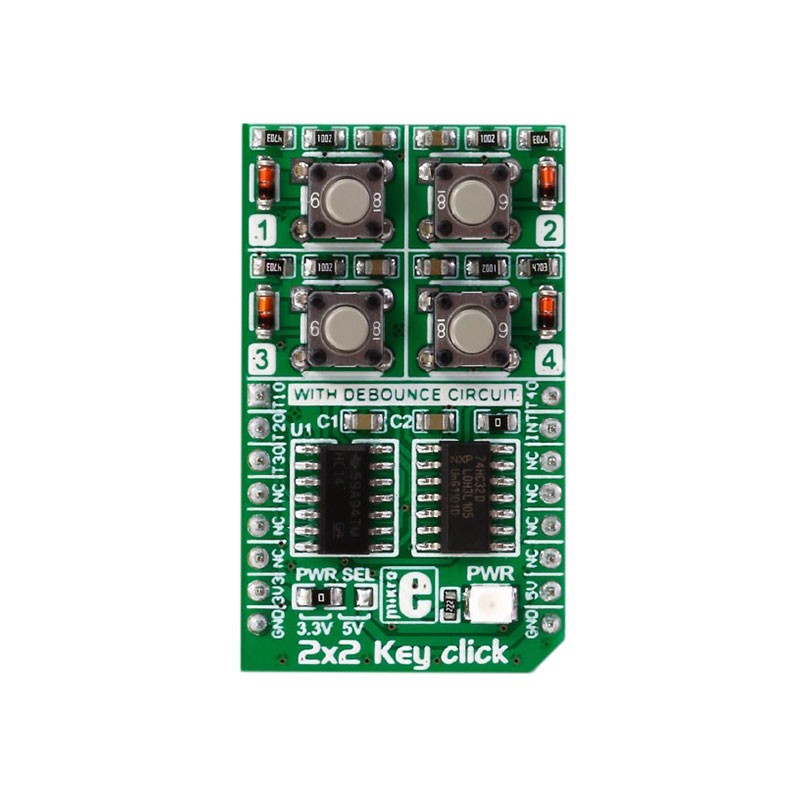 1 pcs : MIKROE-2152 - 2X2 KEY CLICK