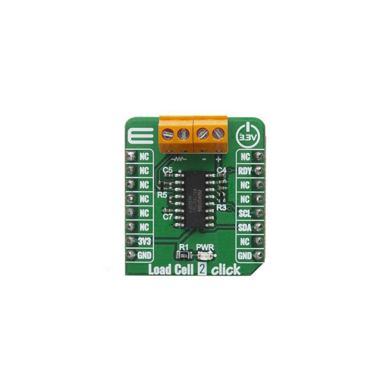 1 pcs : MIKROE-4047 - LOAD CELL 2 CLICK