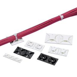 2 pcs : ABMS-A-D - CABLE TIE HLDR DUAL ADH 2QTY2