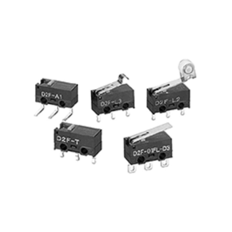 5 pcs - Omron Simulated Roller Lever Limit Switch, IP40, SPDT, 125V ac Max