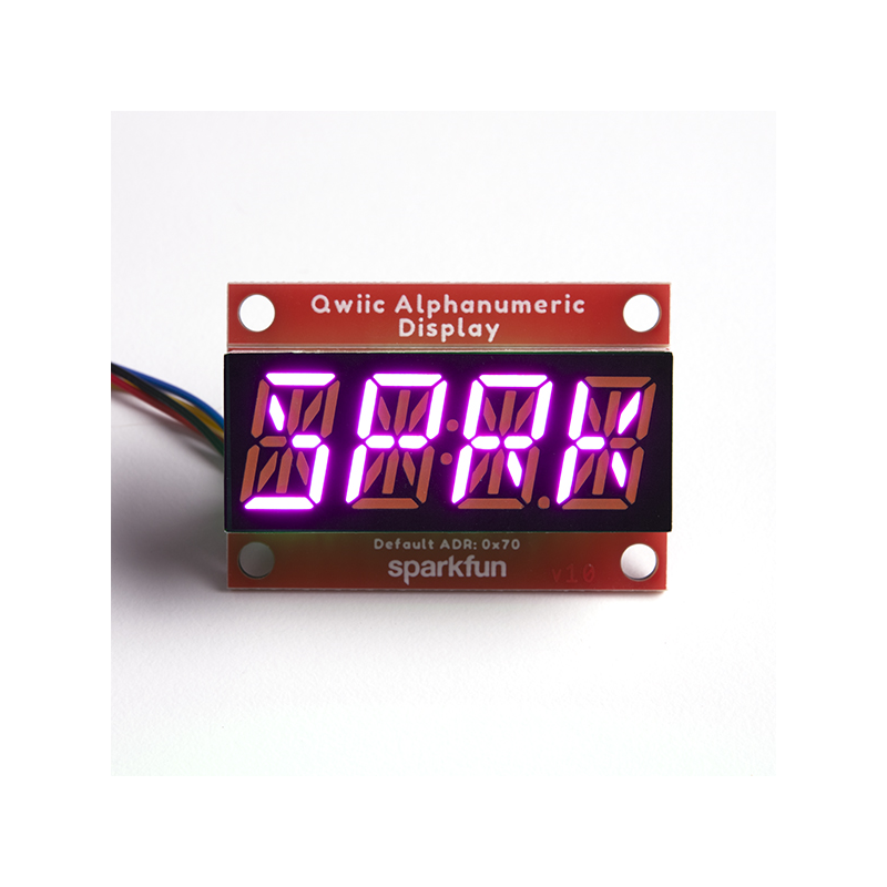 1 pcs : COM-16919 - QWIIC ALPHANUMERIC DISPLAY PINK