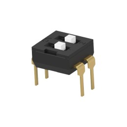 5 pcs - TE Connectivity 2 Way Through Hole DIP & SIP Switch SPST, Extended Actuator