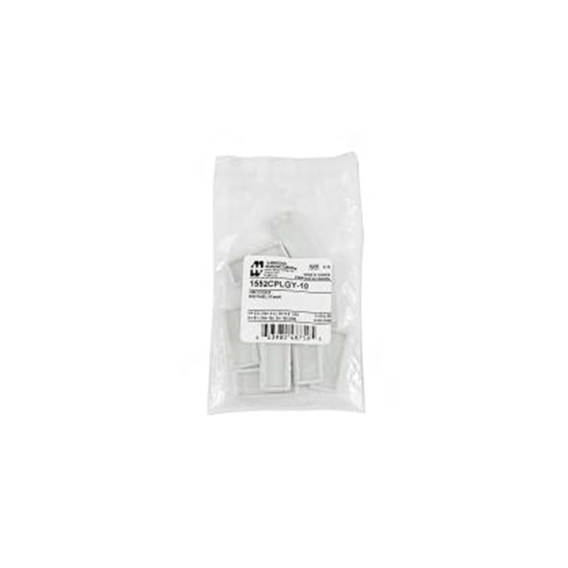1 pcs : 1552CPLGY-10 - ABS Panel, End 3.000' L x 2.000' W x 0.630' H (76.20mm x 50.80mm x 16.00mm) Gray