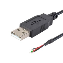 1 pcs : CBL-UA-ST-1 - CBL USB2.0 A PLUG TO OPEN 3.28'