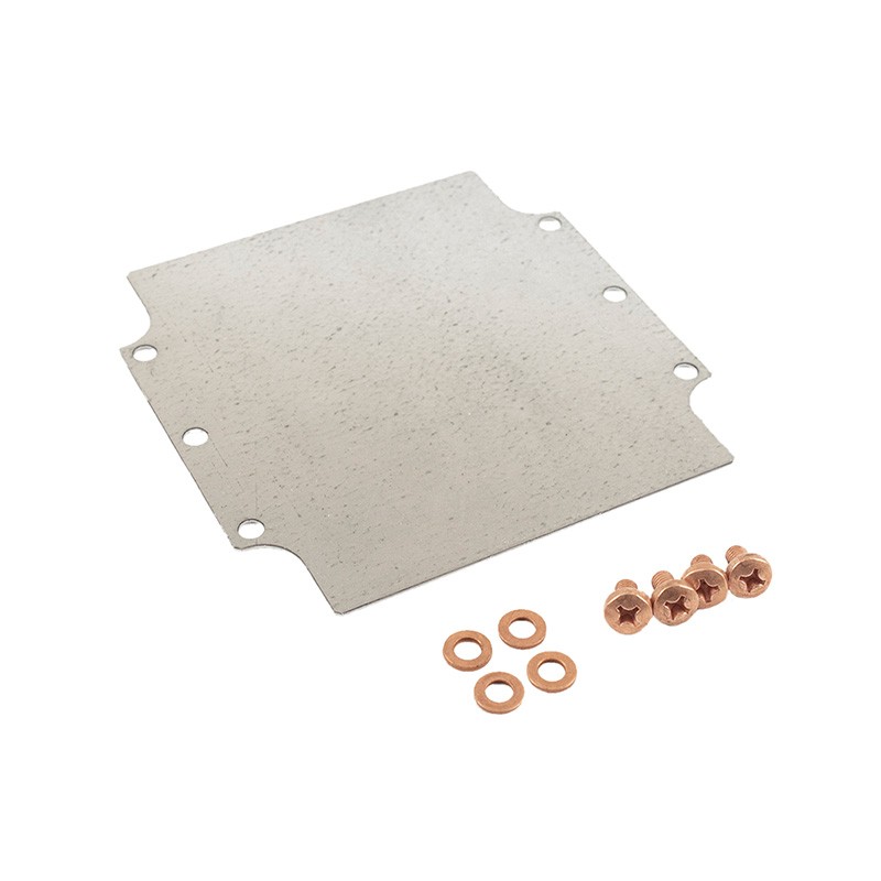 1 pcs : 1590Z160PL - Aluminum Panel, Inner 5.845' L x 5.657' W (148.46mm x 143.69mm) Unpainted