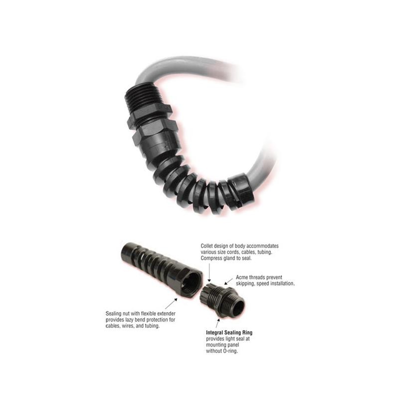 1 pcs : M3251 - CABLE GRIP 4.32-11.43MM 1/2' NPT